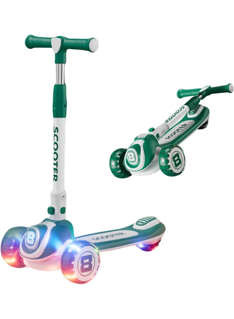 دي إم جي تك DMG TECH ركلة سكوتر, 4 الارتفاع القابل للتعديل و Lean-to-Steer, سكوتر قابل للطي للأطفال, عجلات ضوئية LED و سطح مضاد للانزلاق, للأطفال من 3-12yrs للهدية - Image 1